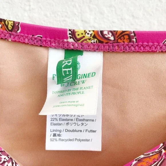 J. CREW High Rise Full Coverage Bikini Set In Ratti‎ Pink Size 38C/L - Picture 12 of 14